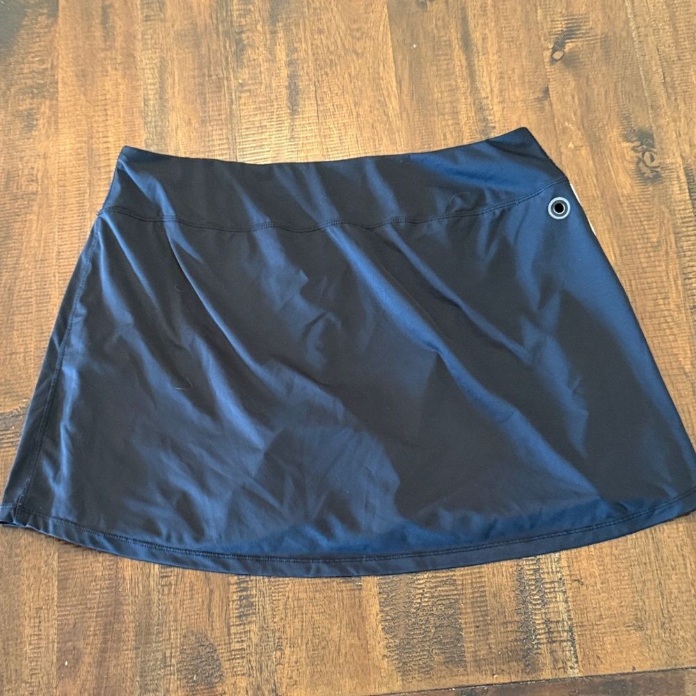 Skirt sports Black Active Skort with Pink Floral Side Panel - Picture 5 of 6